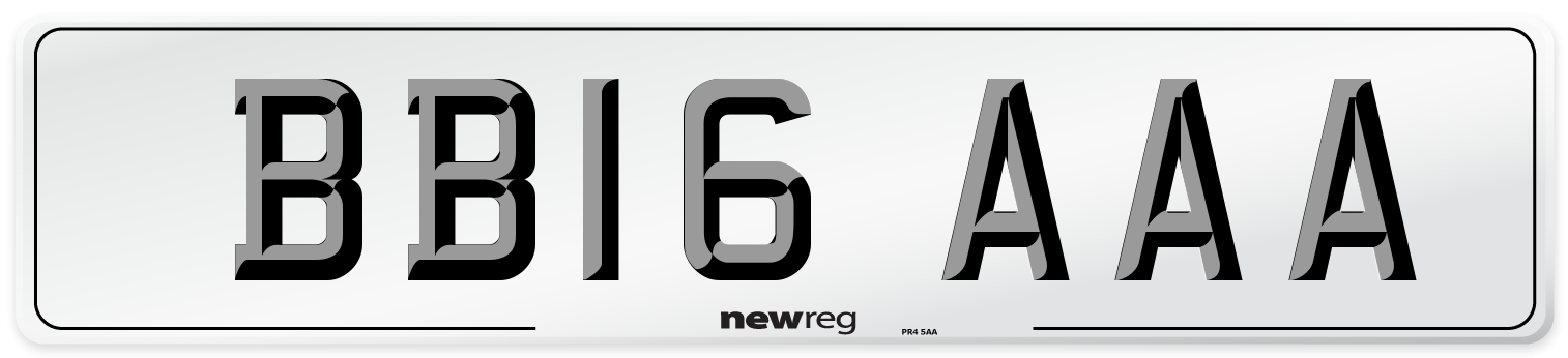 BB16 AAA Number Plate from New Reg